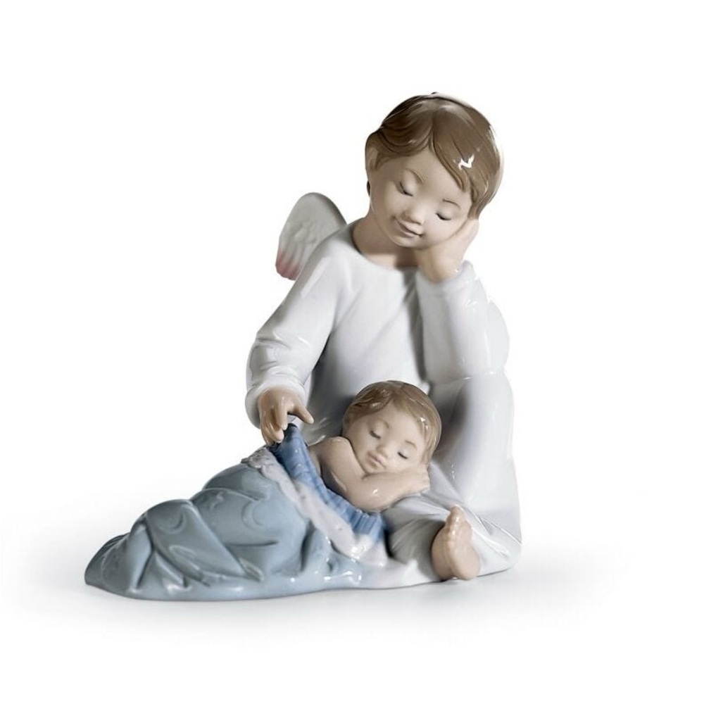 Llardo My Guardian Angel Blue Figurine ORIGINAL Box and paperwork